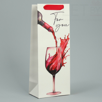 Пакет под бутылку For you, 35 × 13 × 10 см