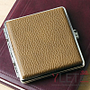 Портсигар коричневый под кожу. Вид 1