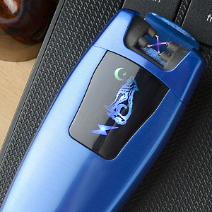 Импульсная зажигалка двойная сенсорная Lighter с рисунком