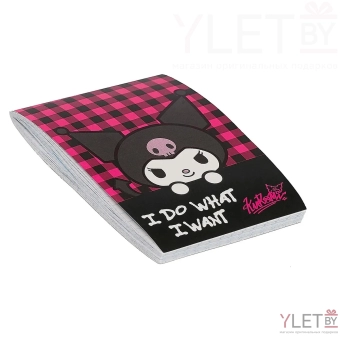 Блокнот А6 "Kuromi", 60 л, клетка, на гребне