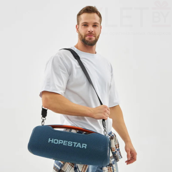 Портативная колонка Hopestar А60, 100W с микрофоном Синяя