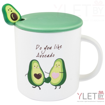 Кружка Авокадо с ложкой DO YOU LIKE AVOCADO