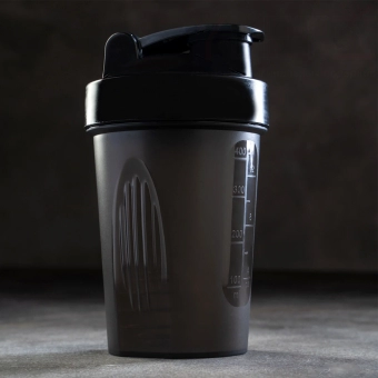Спортивный шейкер "Matte", black (400 ml)