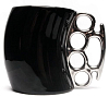 Кружка "Кастет" черная с серебристой ручкой