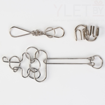 Металлические головоломки Бэмбэм, 3 в 1