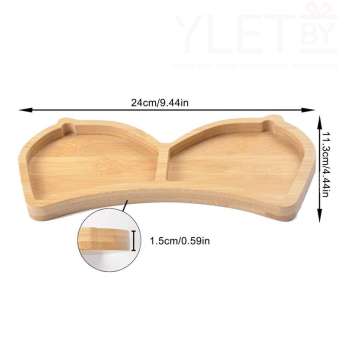 Менажница поднос деревянная "Грудь", 24 см