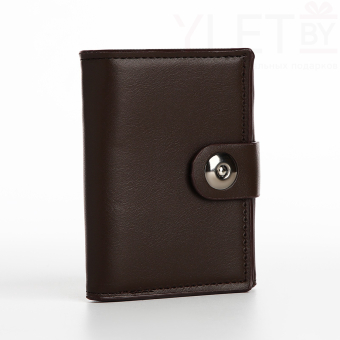 Портмоне мужское "Best" на магните, отдел для купюр, для карт, для монет, цвет коричневый
