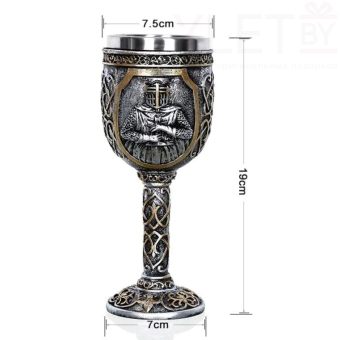 Бокал на ножке металлический Рыцарь
