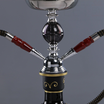 Кальян «Корай», 33 см, 2 трубки, черный