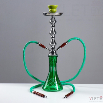 Кальян Stars, 52 см, 2 трубки, Зеленый