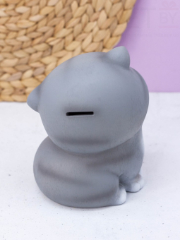 Копилка "Gray cat", turned around (19,5 см), пластик