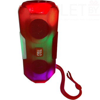 Беспроводная bluetooth колонка TG-143 с подсветкой Красная