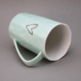 Кружка «Love u», green,  400 мл