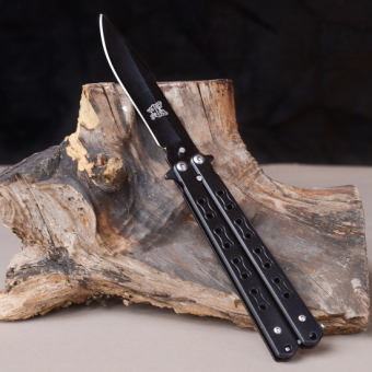 Нож бабочка Черный Звено