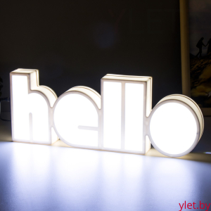 Ночник "Хеллоу" LED USB от батареек 3хАА белый 36х13х4 см RISALUX