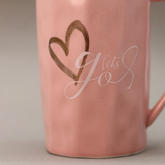 Кружка «Love u», pink, 400 мл