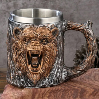 Кружка металлическая Медведь