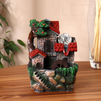 Фонтан настольный «Дом на пригорке», 10×14×19 см, с подсветкой