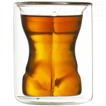 Стеклянный стакан Мужское тело