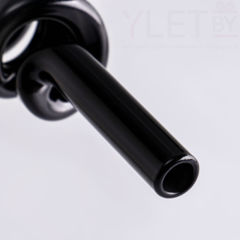 Курительный девайс  «Спираль», стеклянный черный