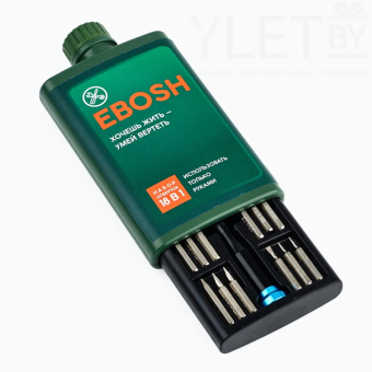 Подарочный набор отверток в фляге «Хочешь жить», 18 предметов