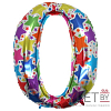 Шар (40"/102см) Цифра, 0, Дизайнерская