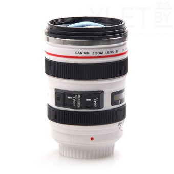 Кружка объектив KD-M12 сталь белая линза