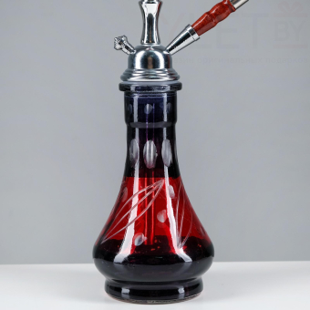 Кальян «Восток», 54 см, 1 трубка, шахта хром, колба-ваза микс