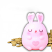 Копилка "Sleeping bunny ", pink (17,5 см), пластик