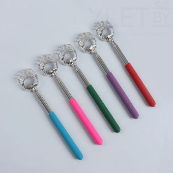 Телескопическая чесалка для спины, 21 / 58 см, цвет МИКС (лапка)