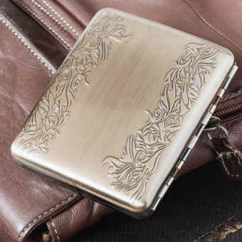 Портсигар металлический Gvipai Цветочный орнамент