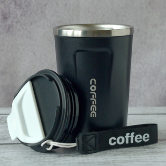 Термокружка Coffee 380 мл Черная