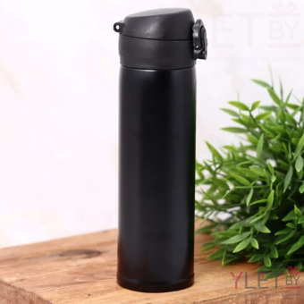 Термос термокружка прямой Черный, 380 мл