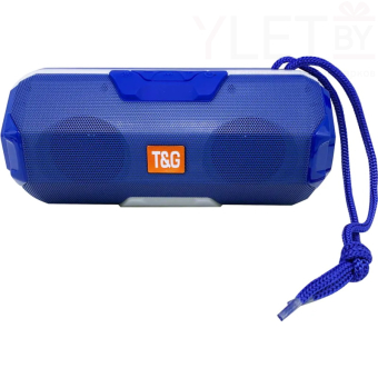 Беспроводная bluetooth колонка TG-143 с подсветкой Синяя