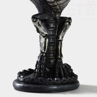 Бокал на ножке металлический Дракон