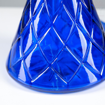 Кальян "Маяла", 52 см, 1 трубка, колба синяя, шахта черная