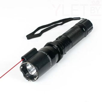 Фонарь с электрошокером и лазером