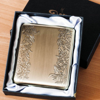 Портсигар металлический Gvipai Цветочный орнамент