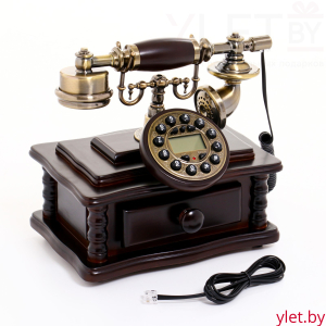 Ретро-телефон «Письменный стол», шкатулка, 16×25×26 см