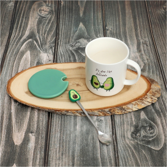 Кружка Авокадо с ложкой DO YOU LIKE AVOCADO