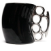 Кружка "Кастет" черная с серебристой ручкой