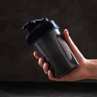Спортивный шейкер "Matte", black (400 ml)