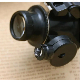 Бинокулярная Лупа-очки Kromatech налобная 20x, с подсветкой (2 LED) MG9892A-II