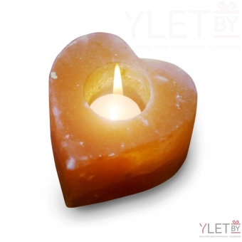 Солевой подсвечник "Сердце" (1-1,2 кг)