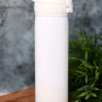 Термос термокружка прямой Белый, 380 мл