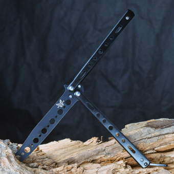 Нож бабочка тренировочный черный