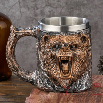 Кружка металлическая Медведь