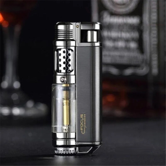 Зажигалка газовая турбо Power Серебро