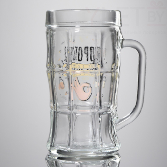 Кружка стеклянная пивная Дорогая, это сок, 500 мл