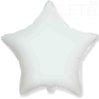 Шар (18''/46 см) Звезда, Белый